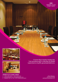 Toplantı Salonları Broş&uuml;r&uuml; - Crowne Plaza İstanbul Harbiye