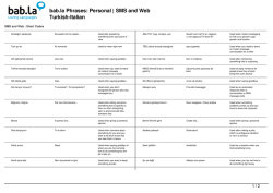 Phrases: Personal | SMS and Web (Turkish-Italian)
