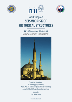 tno dıana - Workshop on Seismic Risk of Historical Structures