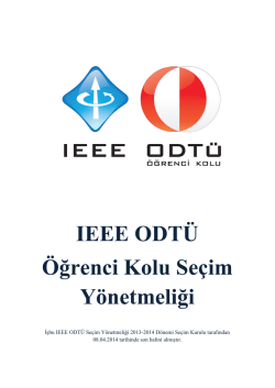 IEEE ODT&Uuml; &Ouml;ğrenci Kolu Se&ccedil;im Y&ouml;netmeliği