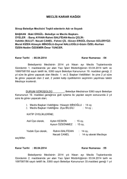 meclis karar kağıdı