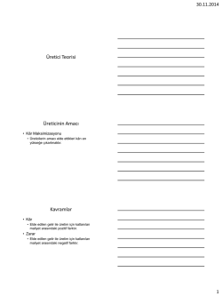 &Uuml;retici Teorisi