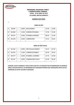 sa&iacute;da: 10 de abril de 2014 cia aerea: british airways