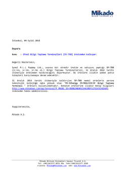 SY-7XX uretimden kalkiyor