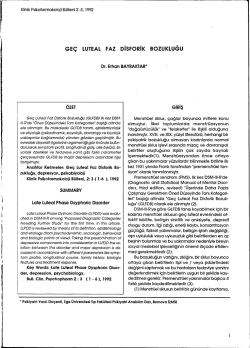 ge&ccedil; luteal faz disforik bozukluğu