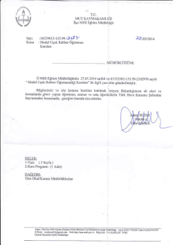 İl&ccedil;e Milli Eğitim M&uuml;d&uuml;rl&uuml;ğ&uuml; Yazısı