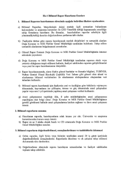 Ek-l Bilimsel Rapor Hazırlama Esasları I. Bilimsel Raporun