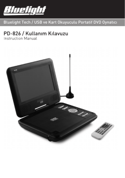 PD-826 / Kullanım Kılavuzu - Bluelight