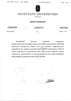 AKTS Bilgi Paketi/Ders Kataloğu Takvimi
