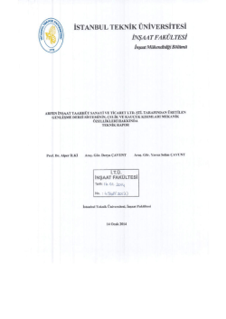 İSTANBUL TEKNİK &Uuml;NİVERSİTESİ İNŞAATFAK&Uuml;L TEsi