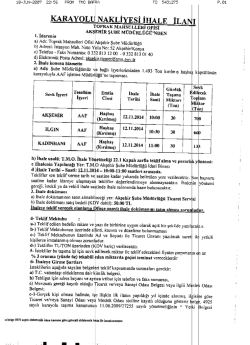 TMO-Karayolu Nakliyesi İhalesi - Bafra Ticaret ve Sanayi Odası