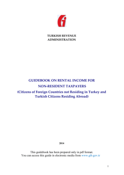 GUIDEBOOK ON RENTAL INCOME FOR NON