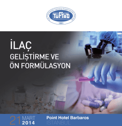İla&ccedil; Geliştirme ve &Ouml;n Form&uuml;lasyon Eğitim Toplantı Duyurusu (pdf