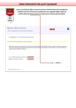 ikinci üniversite ön kayıt işlemleri