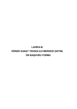(dktm) &ouml;n başvuru formu
