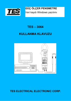 TES &ndash; 3064 KULLANMA KLAVUZU