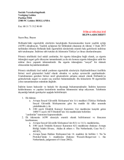 Sociale Verzekeringsbank Vestiging Leiden Postbus 9104 2300 PC