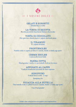 I NOSTRI DOLCI GELATI E SORBETTI LA TORTA DI