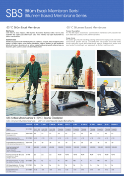Bitumen Based Membrane Series Bit&uuml;m Esaslı Membran