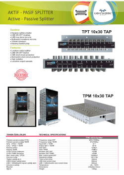 AKTlF - PASiF SPLITTER Active - Passive Splitter