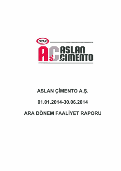 Faaliyet Raporu 30.06.2014