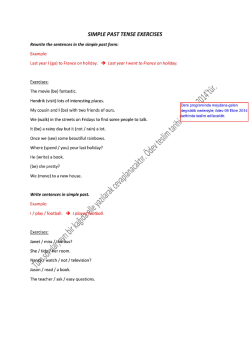 sımple past tense exercıses