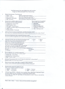 Almanya Turistlik Ek Form