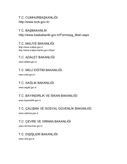 T.C. CUMHURBAŞKANLIĞI http://www.tccb.gov.tr/ T.C.