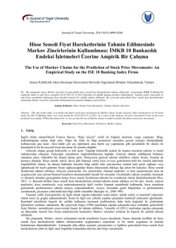 hisse senedi fiyat hareketlerinin tahmin edilmesinde