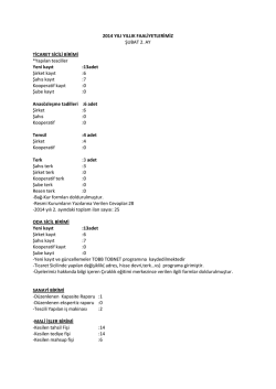 2014 YILI YILLIK FAALİYETLERİMİZ ŞUBAT 2. AY TİCARET SİCİLİ