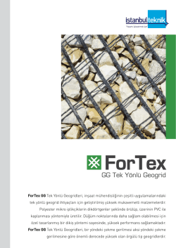 ForTex GG Tek Yönlü Geogridleri, inşaat