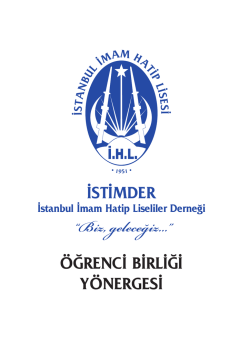 12-&ouml;ğrenci birliği y&ouml;nergesi - İstanbul İmam Hatip Lisesi Mezunları