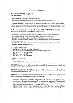kullanma talimatı - Ilacprospektusu.com