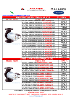 &Uuml;r&uuml;n Fiyat Listesini g&ouml;rmek i&ccedil;in tıklayınız.