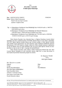 EK 6 - İstanbul İl Milli Eğitim M&uuml;d&uuml;rl&uuml;ğ&uuml;