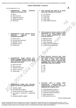 A&Ouml;F Kamu Personel Hukuku - Uzman Kariyer Yayınları