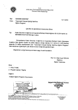 T.C. - &Ccedil;evre ve Şehircilik Bakanlığı