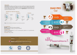 &Ouml;ZELLİKLERİ DIAR PRO GEL buzağıların hastalıklara en
