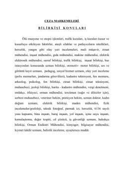 CEZA MAHKEMELERİ B İ L İ R K İ Ş İ K O N U L A R I &Ouml;l&uuml; muayene