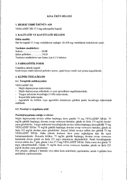 KısA &Uuml;R&Uuml;N BİLGİSİ 1. BEŞERİ TIBBİ &Uuml;R&Uuml;N&Uuml;N Anı