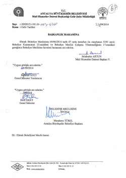 G&uuml;ndemin 67.Maddesi - Antalya Belediyesi