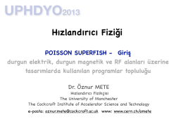 Hızlandırıcı Tasarım/Benzetim