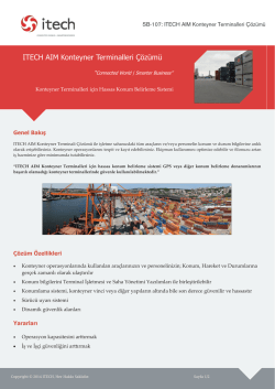 ITECH AIM Konteyner Terminalleri &Ccedil;&ouml;z&uuml;m&uuml;
