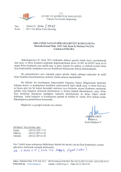 rc. &Ccedil;EVRE vE ŞEHİRCİLİK BAKANLIĞI