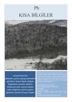 Ph KISA BİLGİLER