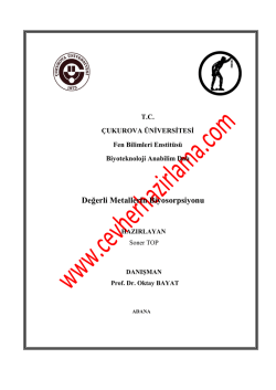 Değerli Metallerin Biyosorpsiyonu