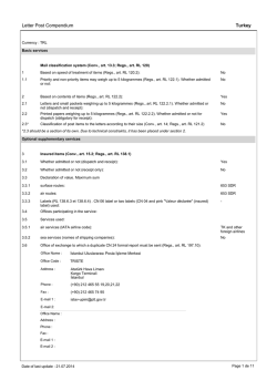 Letter Post Compendium Turkey