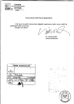 Kanun Teklifinin Metni