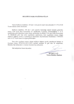 belediye başkanlığından ilan