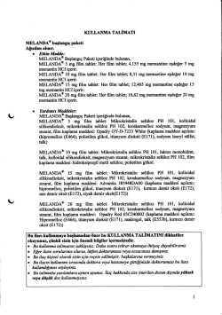 MELANDA@ 20 mg film tablef Mikokristalin seltiloz PH 101, kolloidal